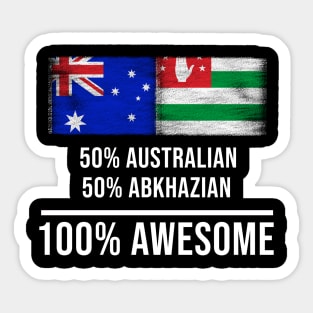 50% Australian 50% Abkhazian 100% Awesome - Gift for Abkhazian Heritage From Abkhazia Sticker